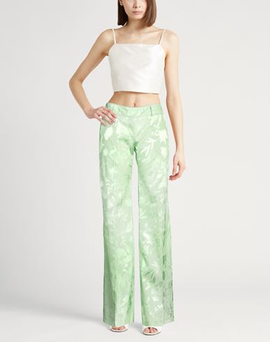 Woman Pants Light green Size 6 Viscose, Silk