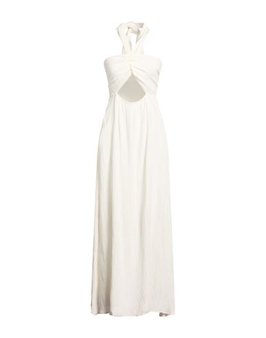 Woman Maxi dress White Size 8 Linen, Rayon