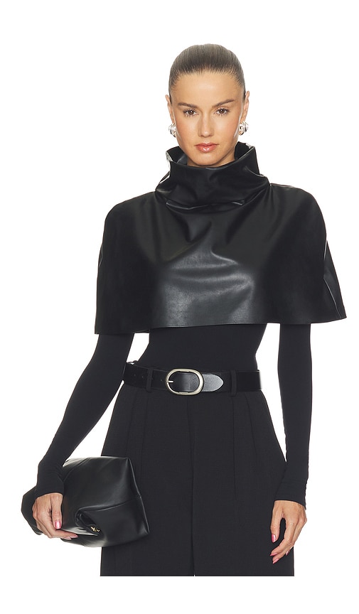 Norma Kamali Turtle Capelet in Black. XXS. Also in