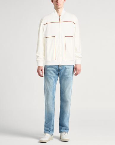 Man Sweatshirt Off white Size S Cotton, Polyamide
