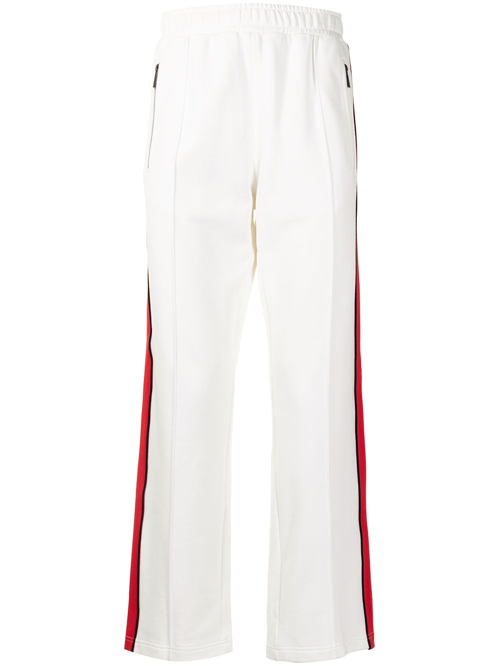 Side stripe-detail track pants - White