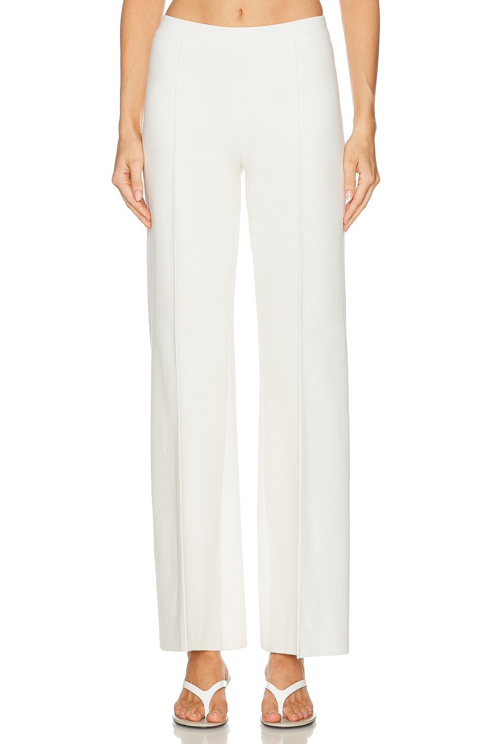 High Sport Tonal Stripe Willa Pant in Ivory