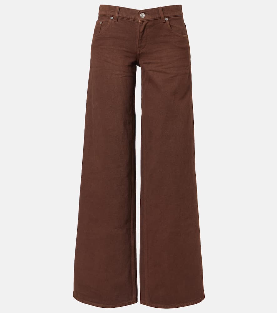 Low-rise wide-leg jeans