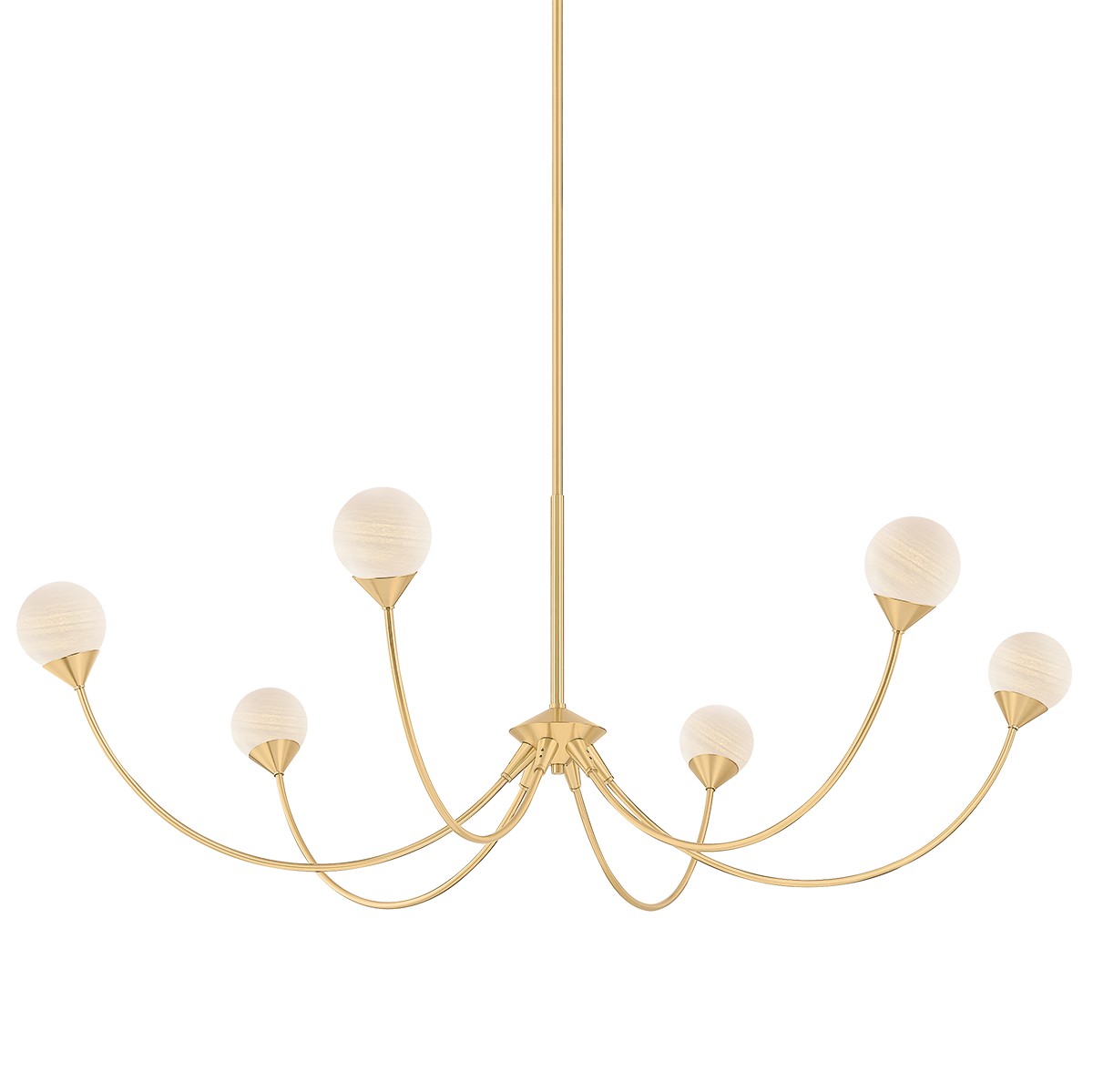 Aged Brass LED Chandelier from the Natasha Collection