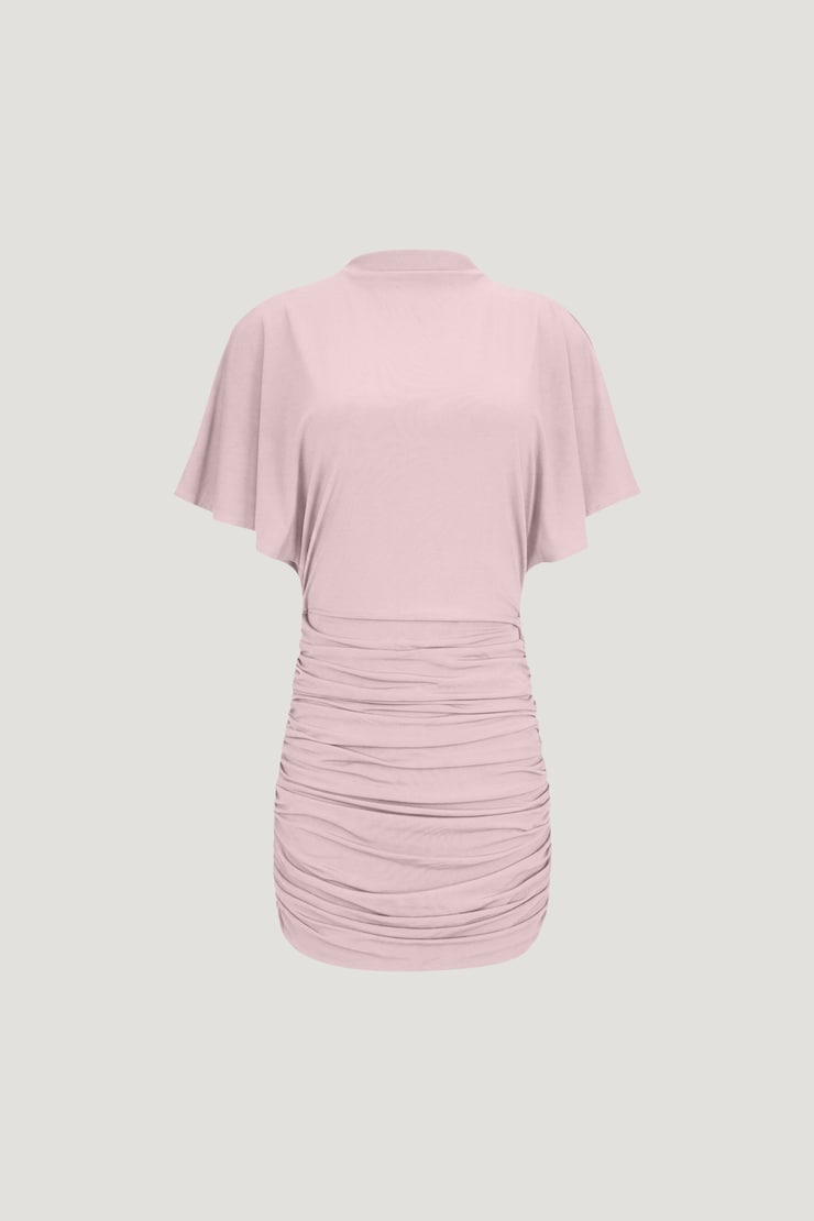 Celia Sculpt Mini Dress - Pink - Women Clothing