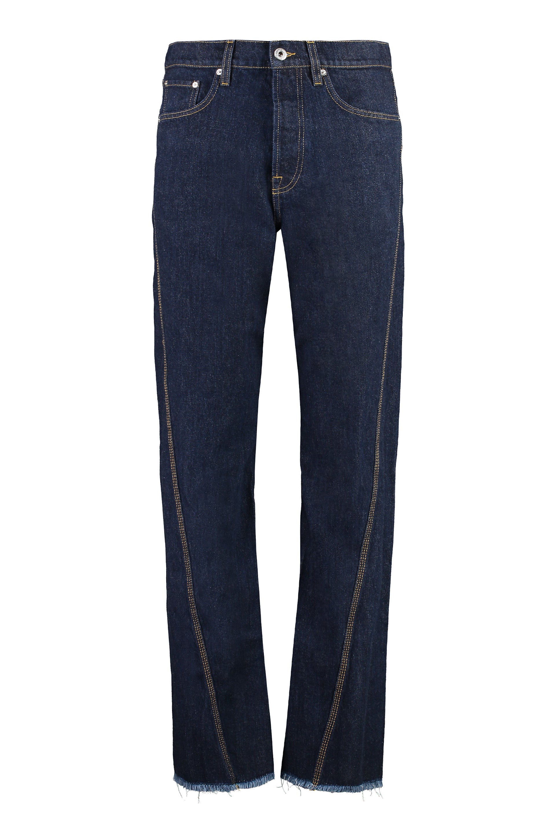 Mid-rise Straight-leg Cotton Jeans