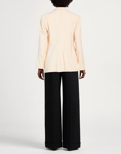 Woman Blazer Cream Size 10 Viscose, Cotton, Polyamide