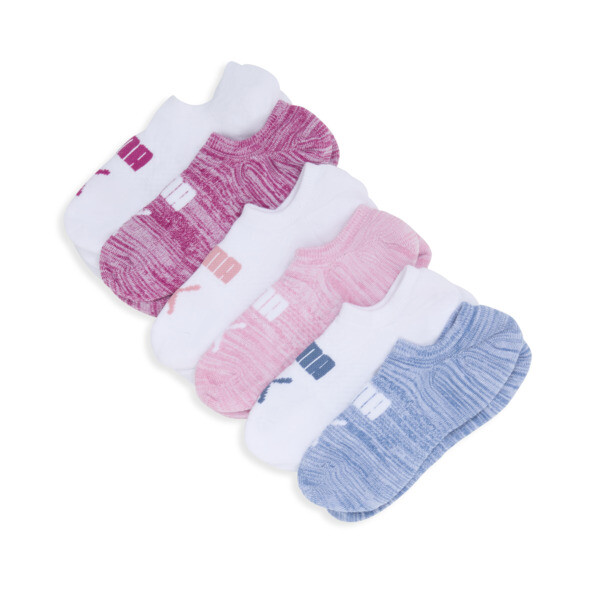 PUMA Women's Non-Terry Sneaker Socks 6 Pairs in White