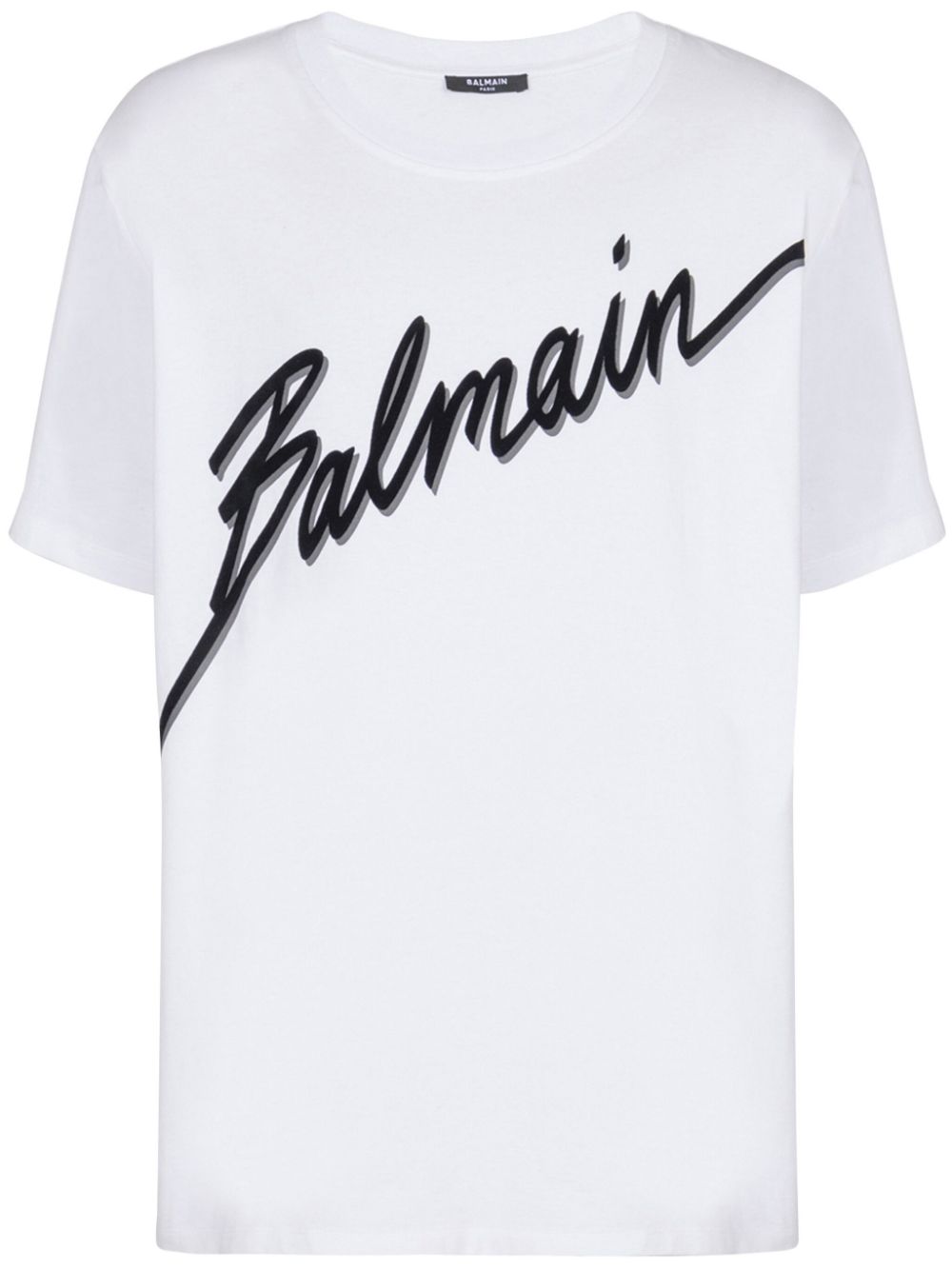 Flocked-logo t-shirt - Black