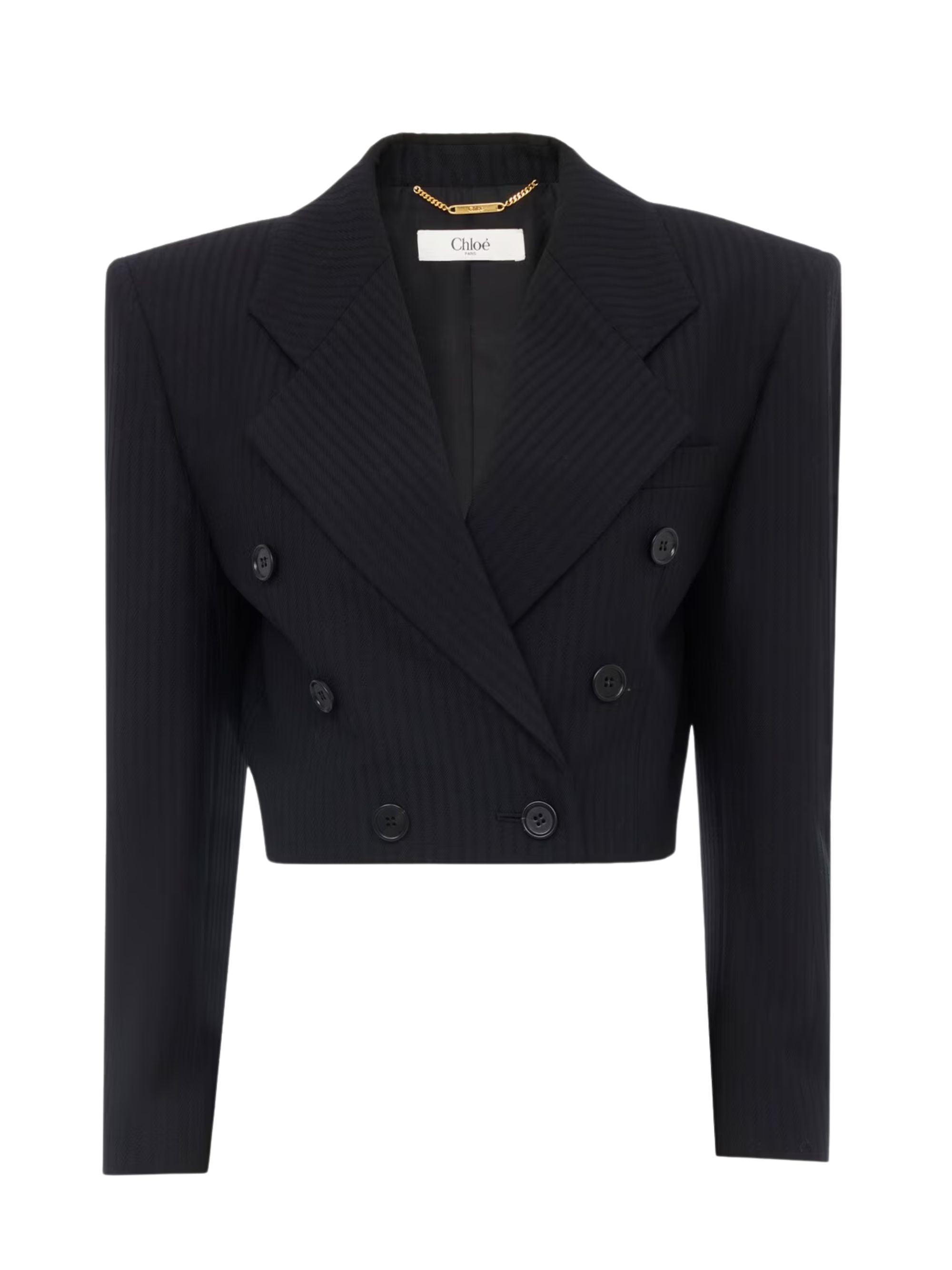 Chloé Mini Tailored Dancer Jacket with Decorative Chest Pocket