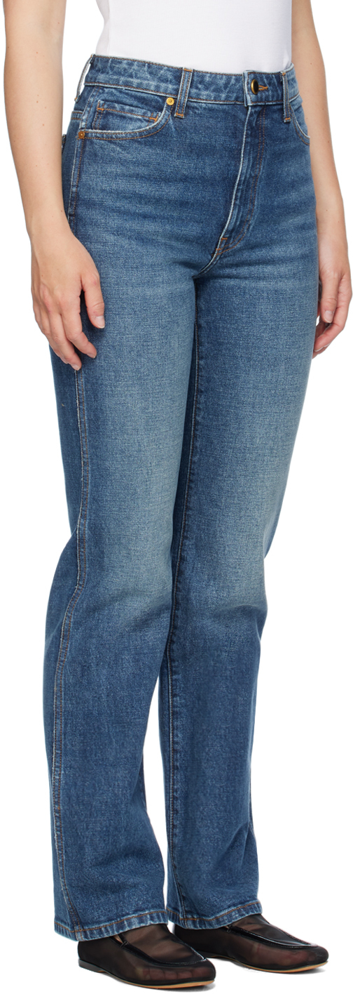 KHAITE Blue 'The Danielle' Stretch Jeans