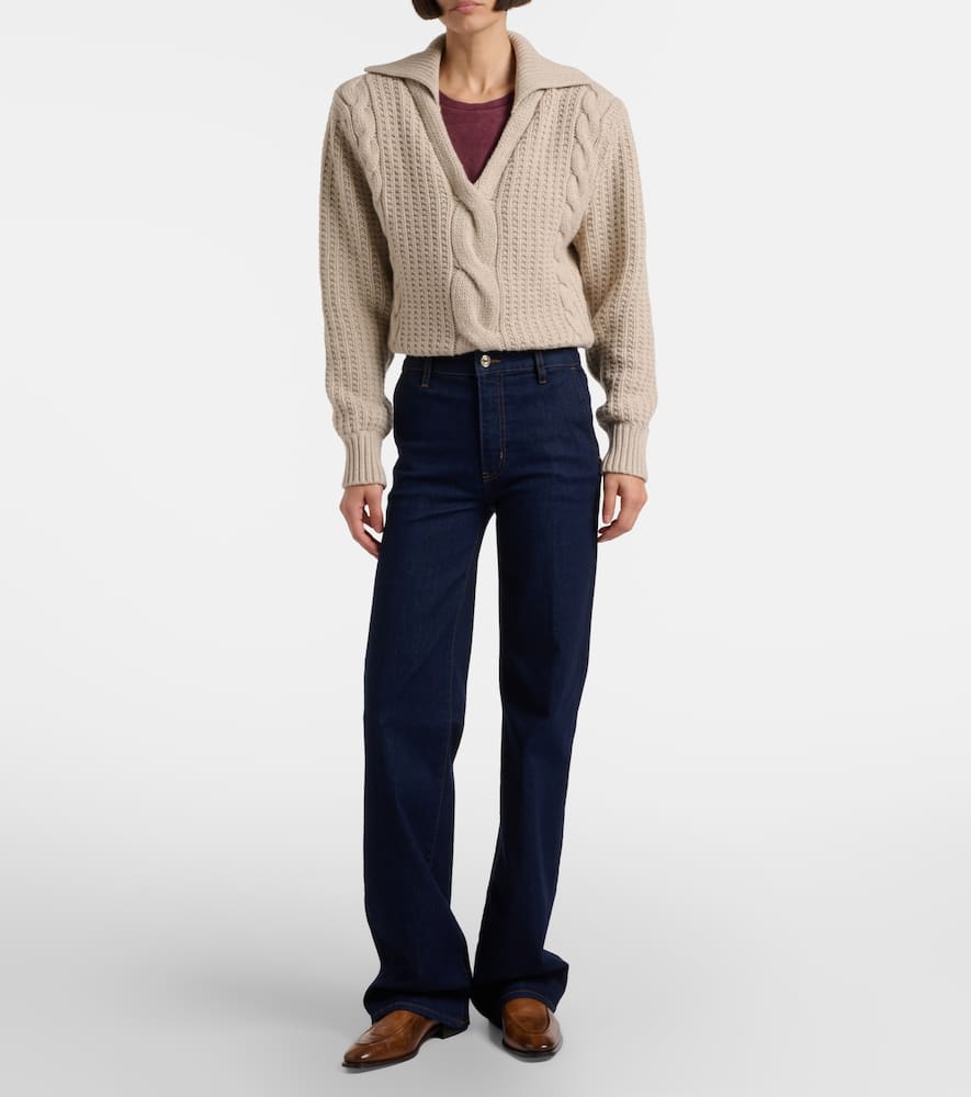 High-rise straight jeans