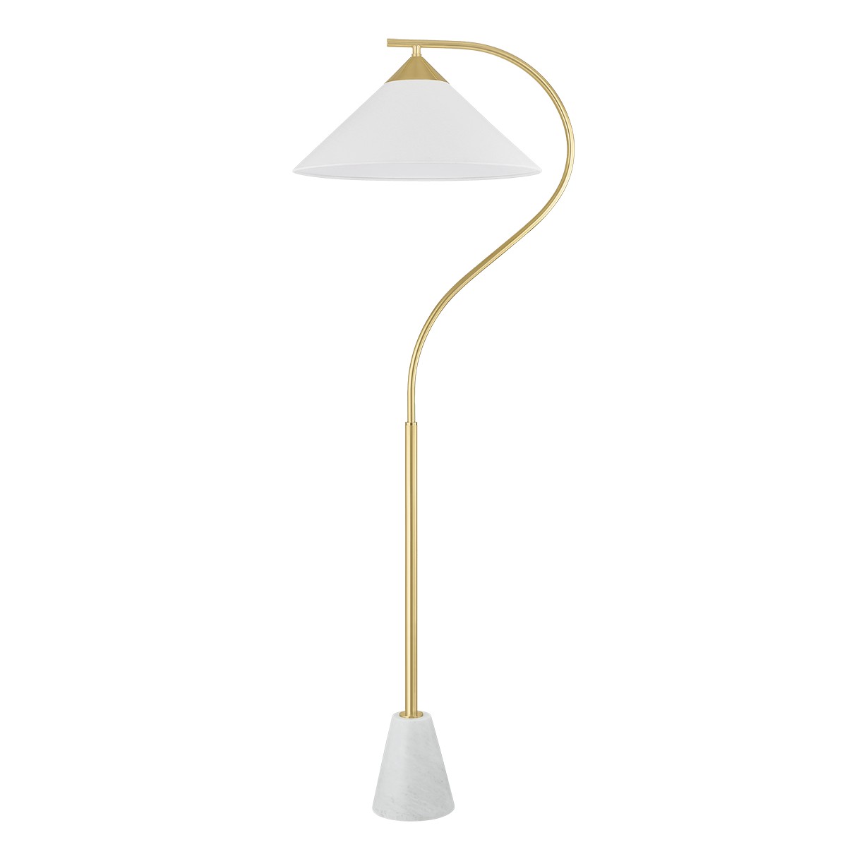 Aged Brass Floor Lamp from the Bianca Collection