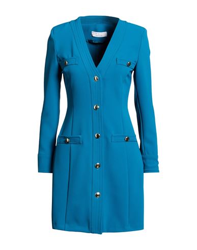 Woman Mini dress Azure Size 4 Polyester, Elastane