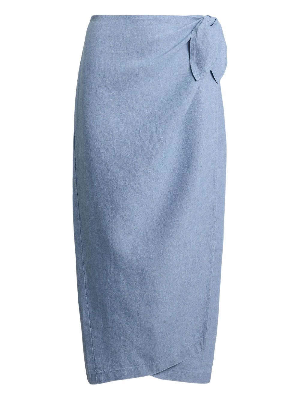Wrapped midi skirt - Blue