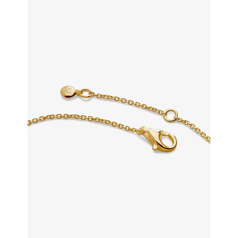 Womens Yellow Gold Heart Station 18ct Yellow Gold-plated Vermeil Sterling-silver Chain Bracelet 