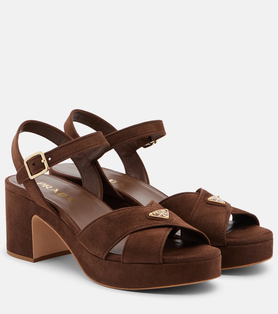Suede platform sandals