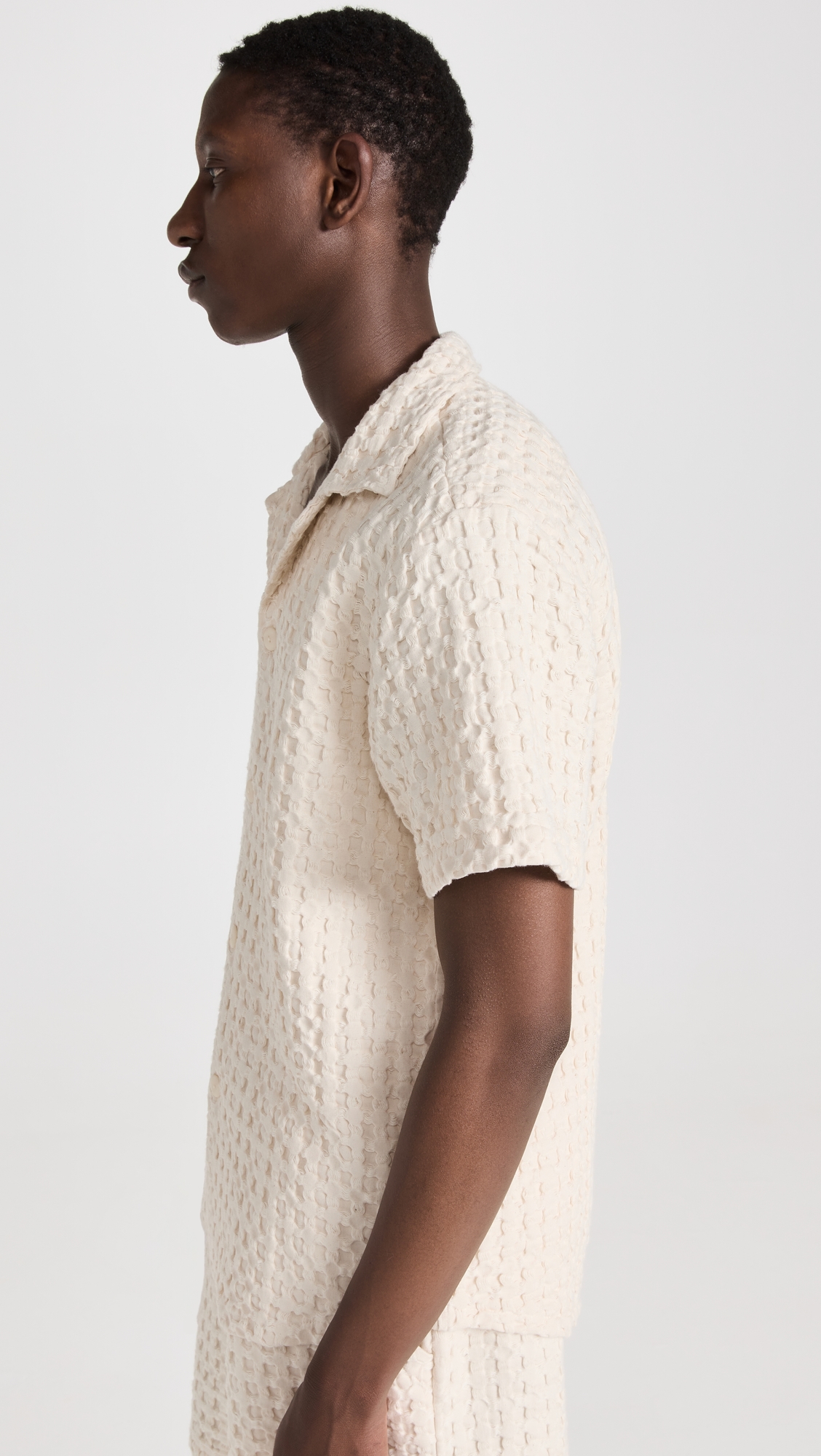 Cuba Waffle Shirt Ecru