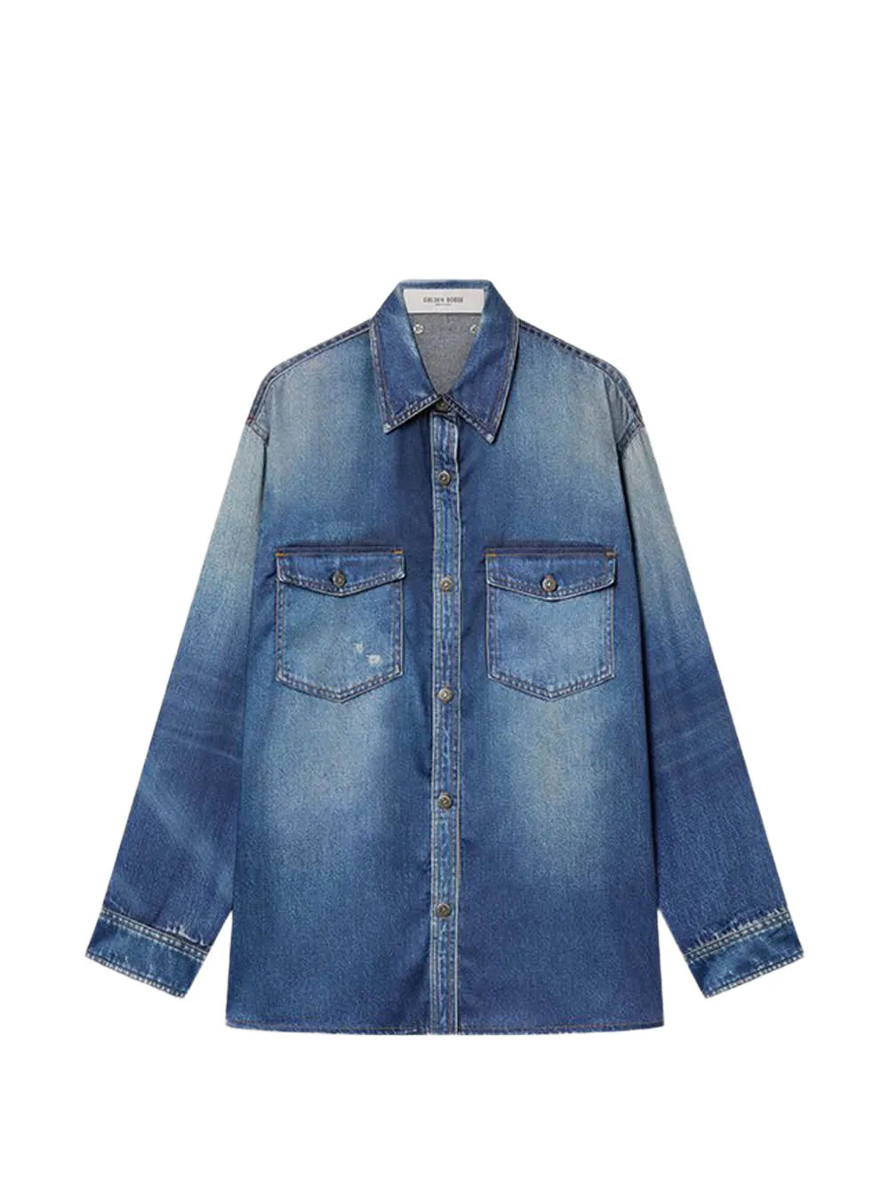 Chest Pocket Denim Shirt — Blue