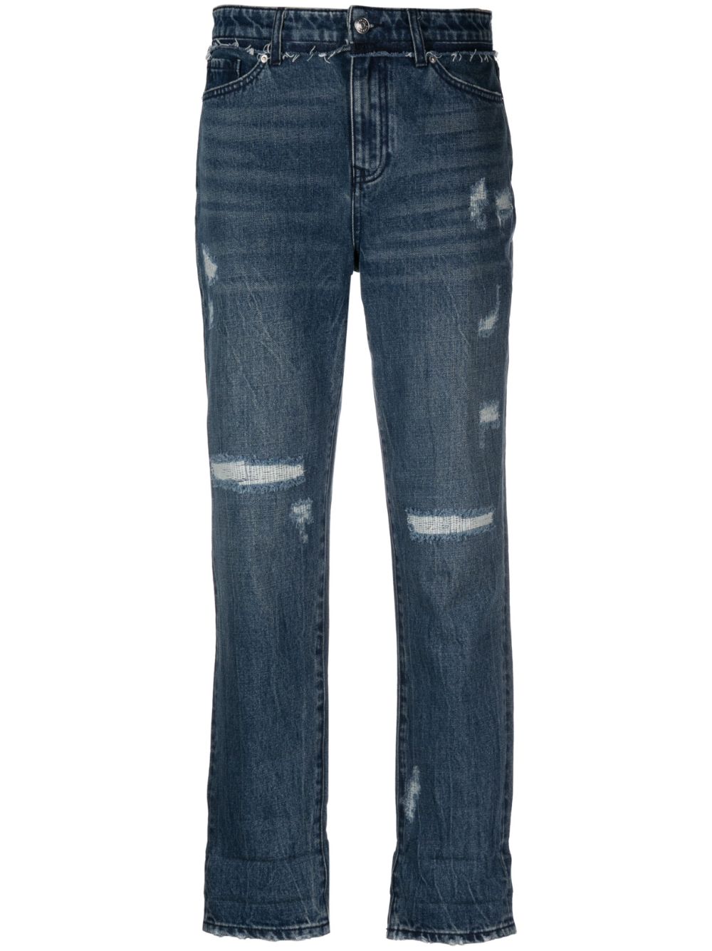 J06 mid-rise cropped jeans - Blue