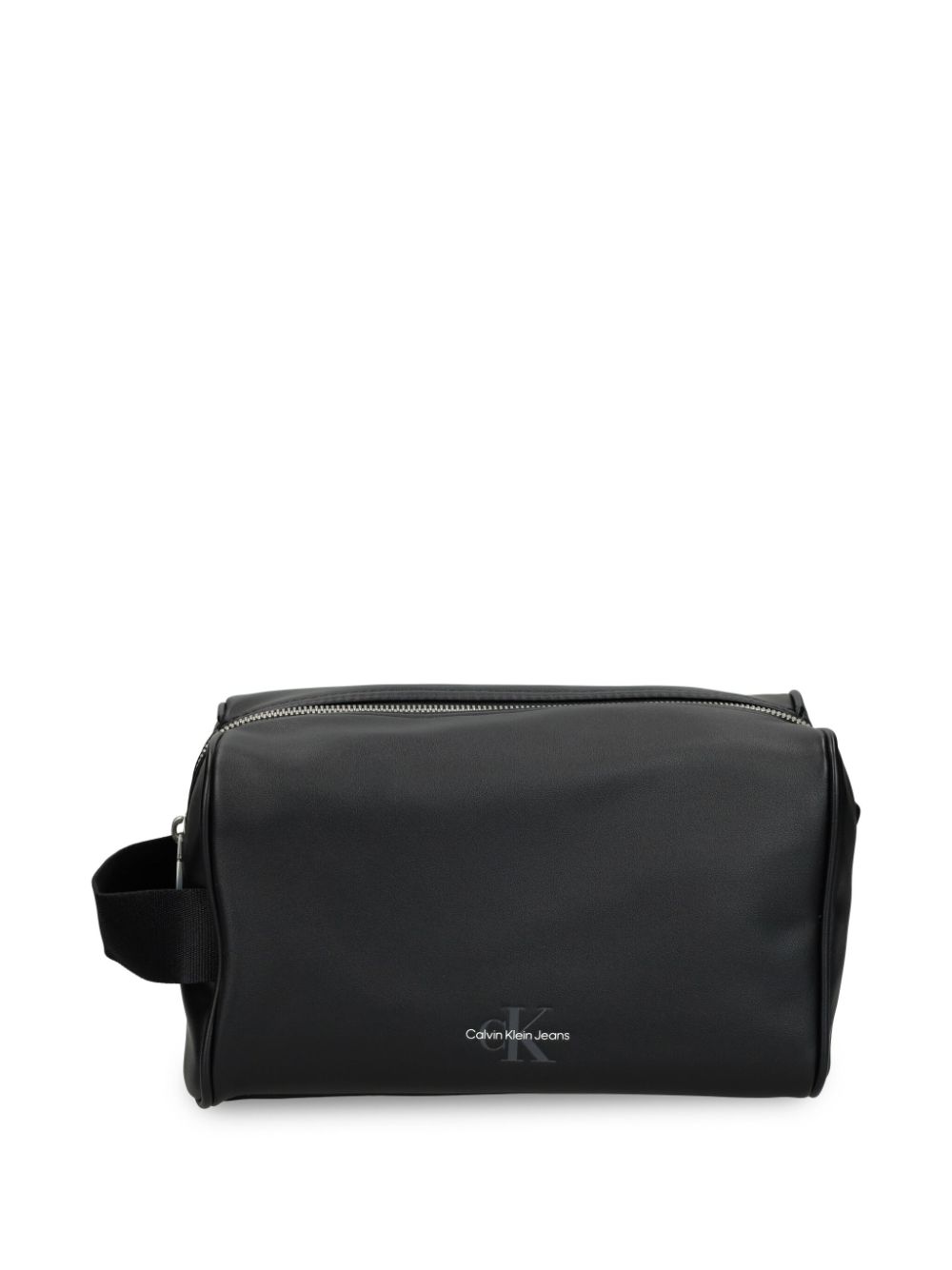Logo-print wash bag - Black