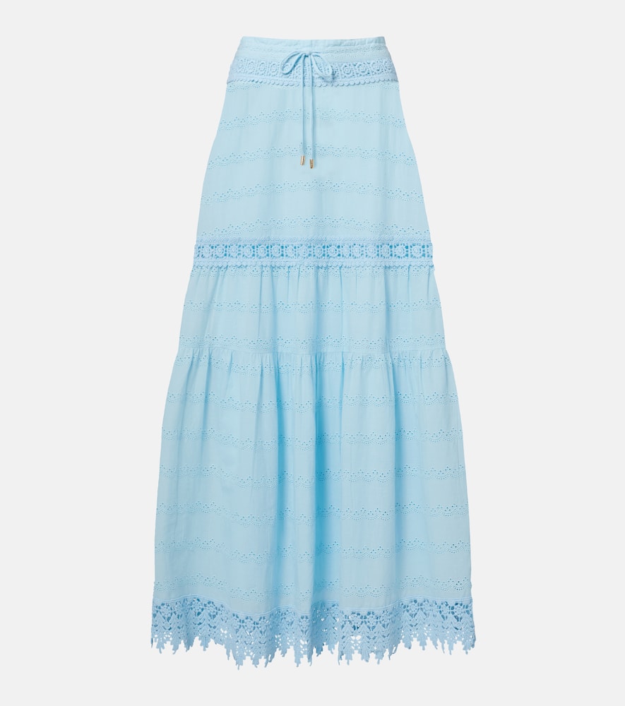 Alessia broderie anglaise cotton maxi skirt