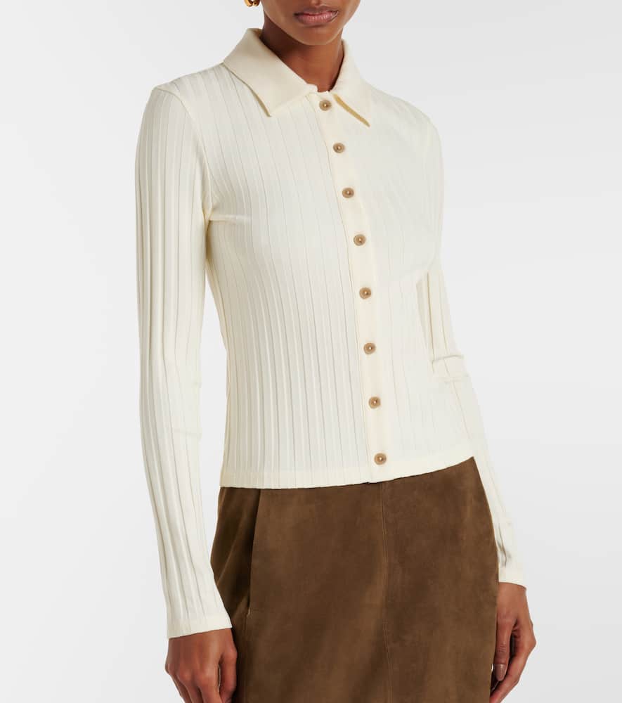 Ribbed-knit cardigan