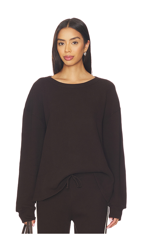 DONNI. The Thermal Crewneck Top in Oregano - Army. L also in