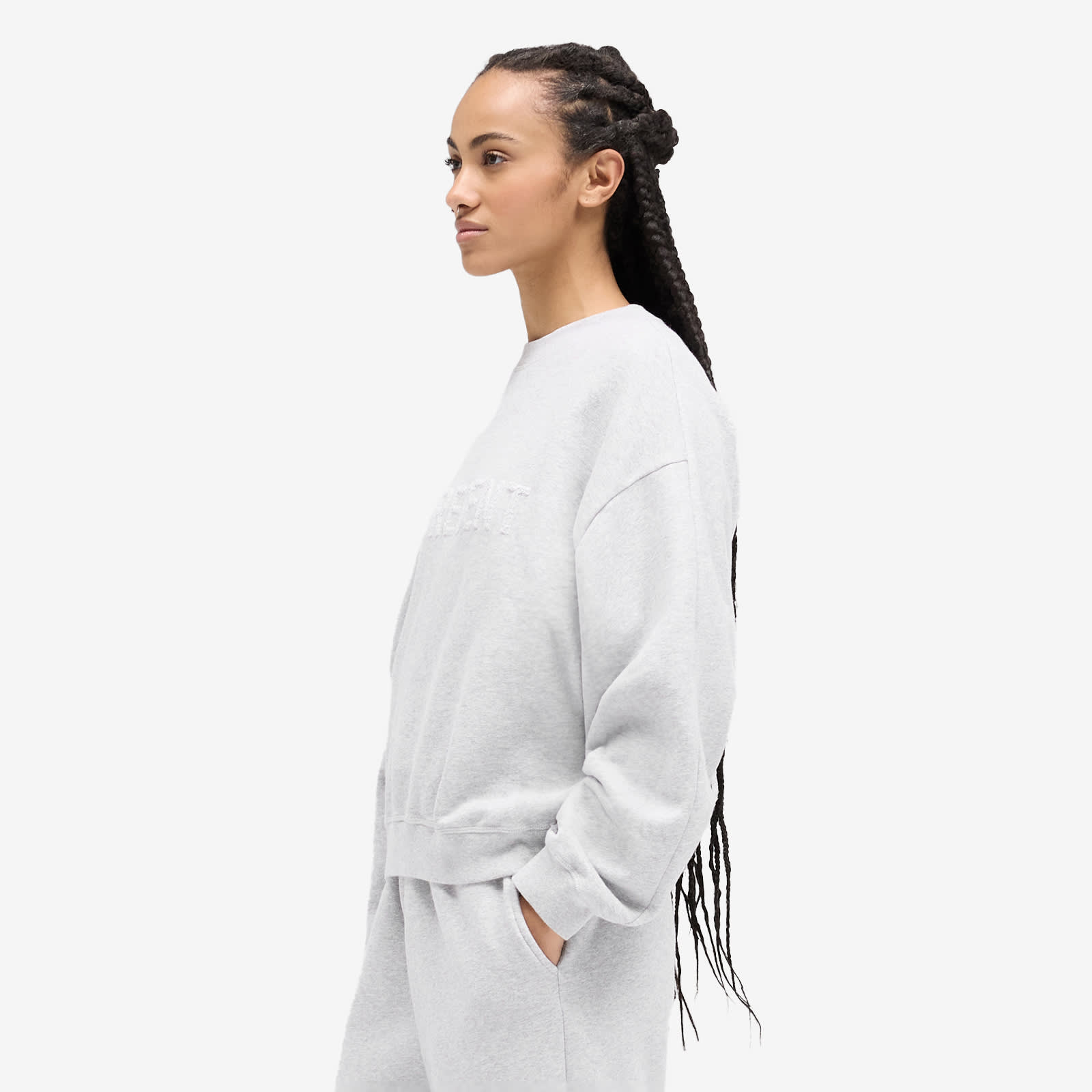 Women's Everyday Logo Crew Sweatshirt in Grey Marl