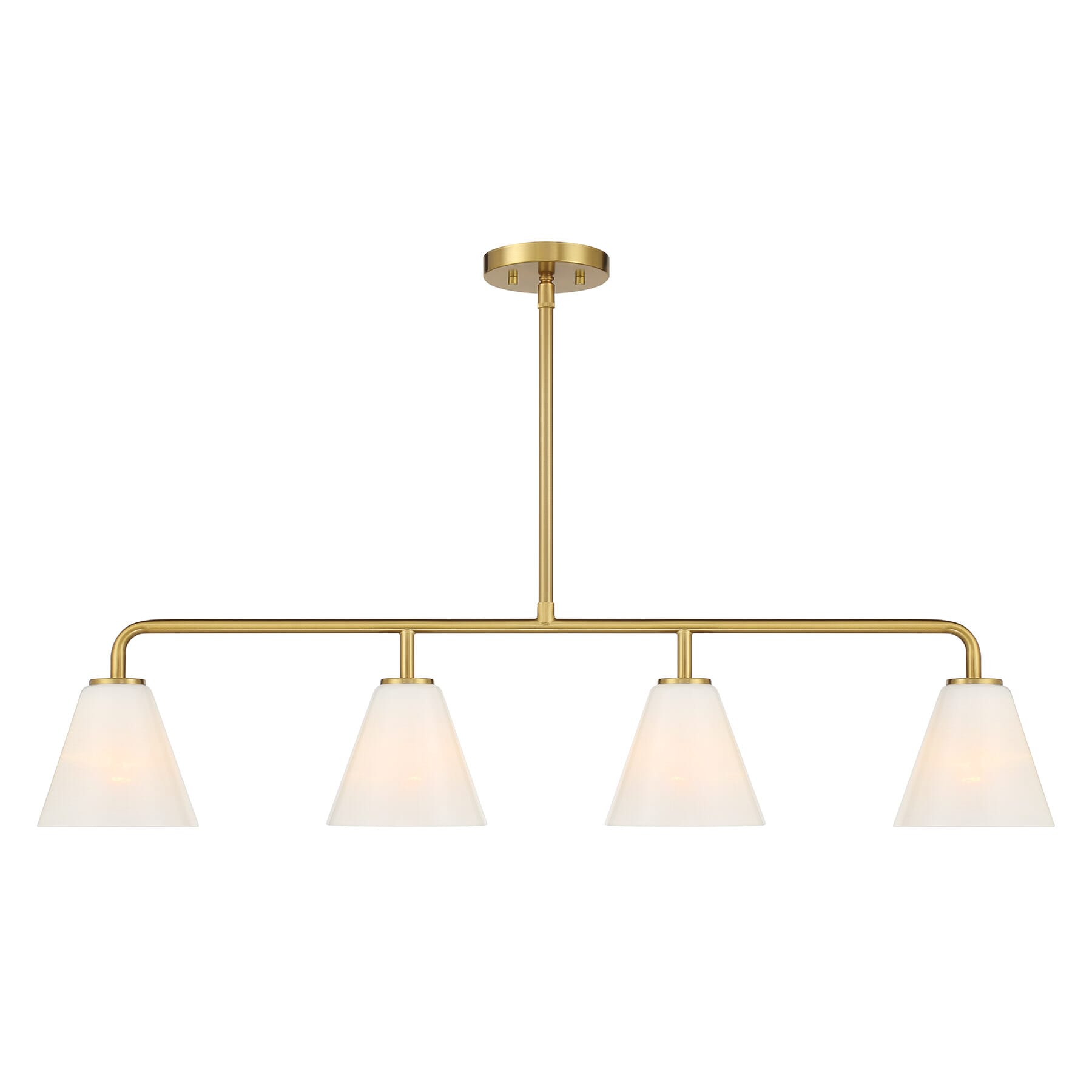 Blair 4-Light Linear Chandelier in Warm Bra