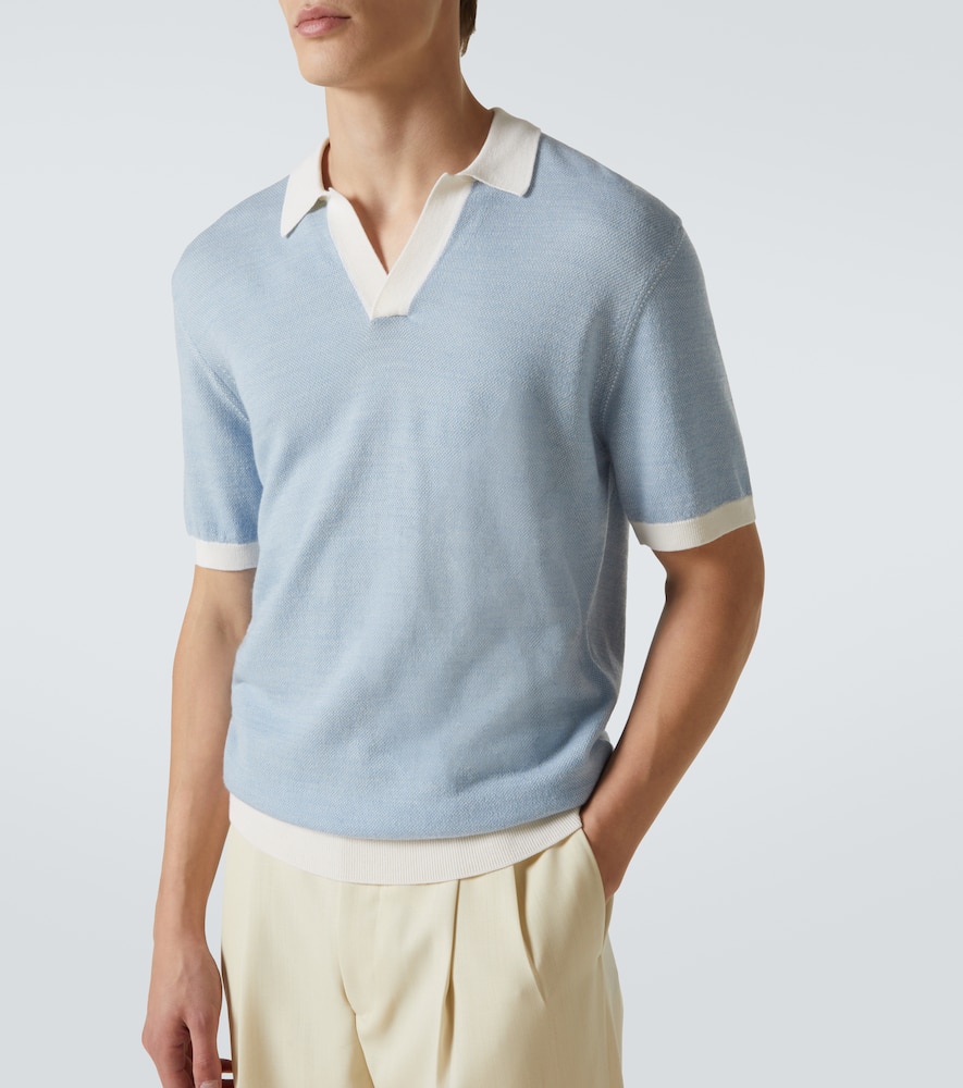 Horton wool and cotton polo shirt