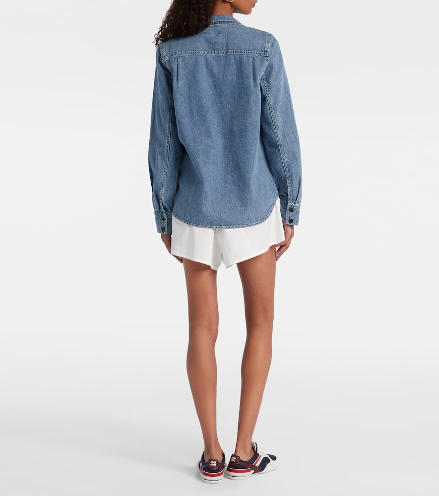 Low Collar denim shirt