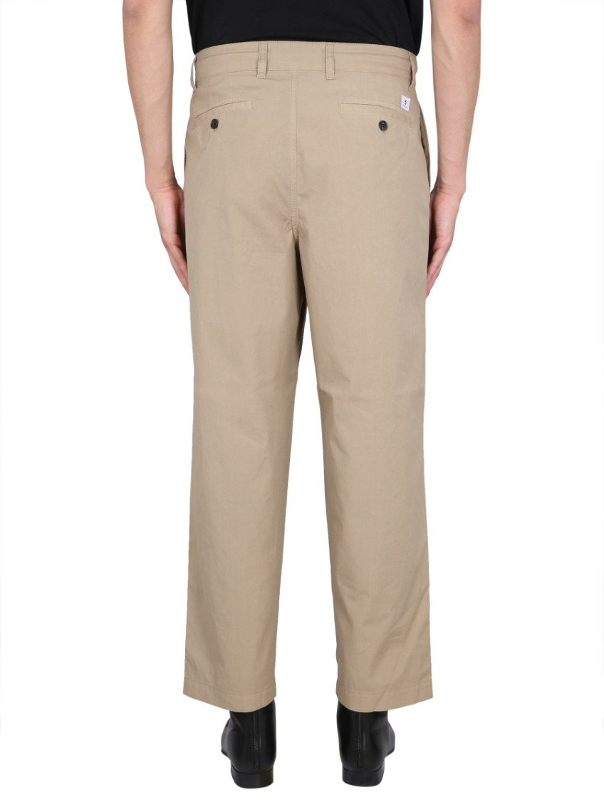 Beige Flat Front Pants