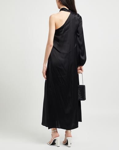 Woman Maxi dress Black Size 2 Acetate, Silk