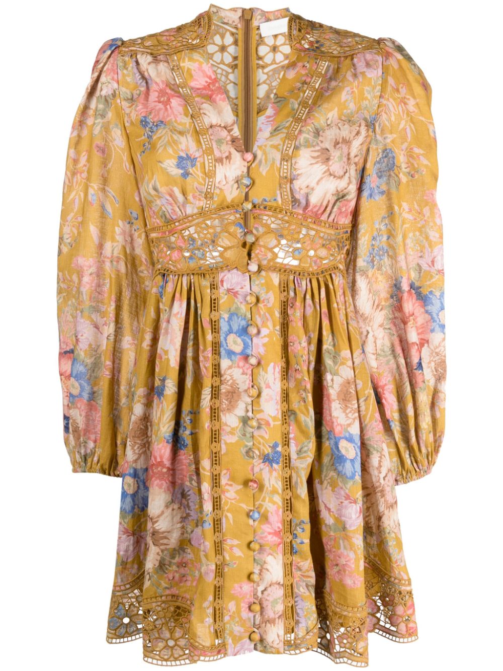 August Plunge minidress - Yellow