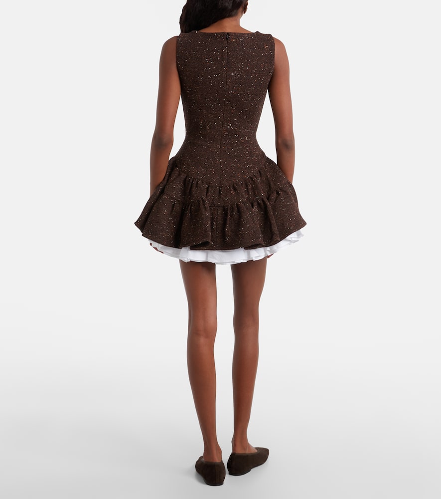 Knitted wool-blend minidress