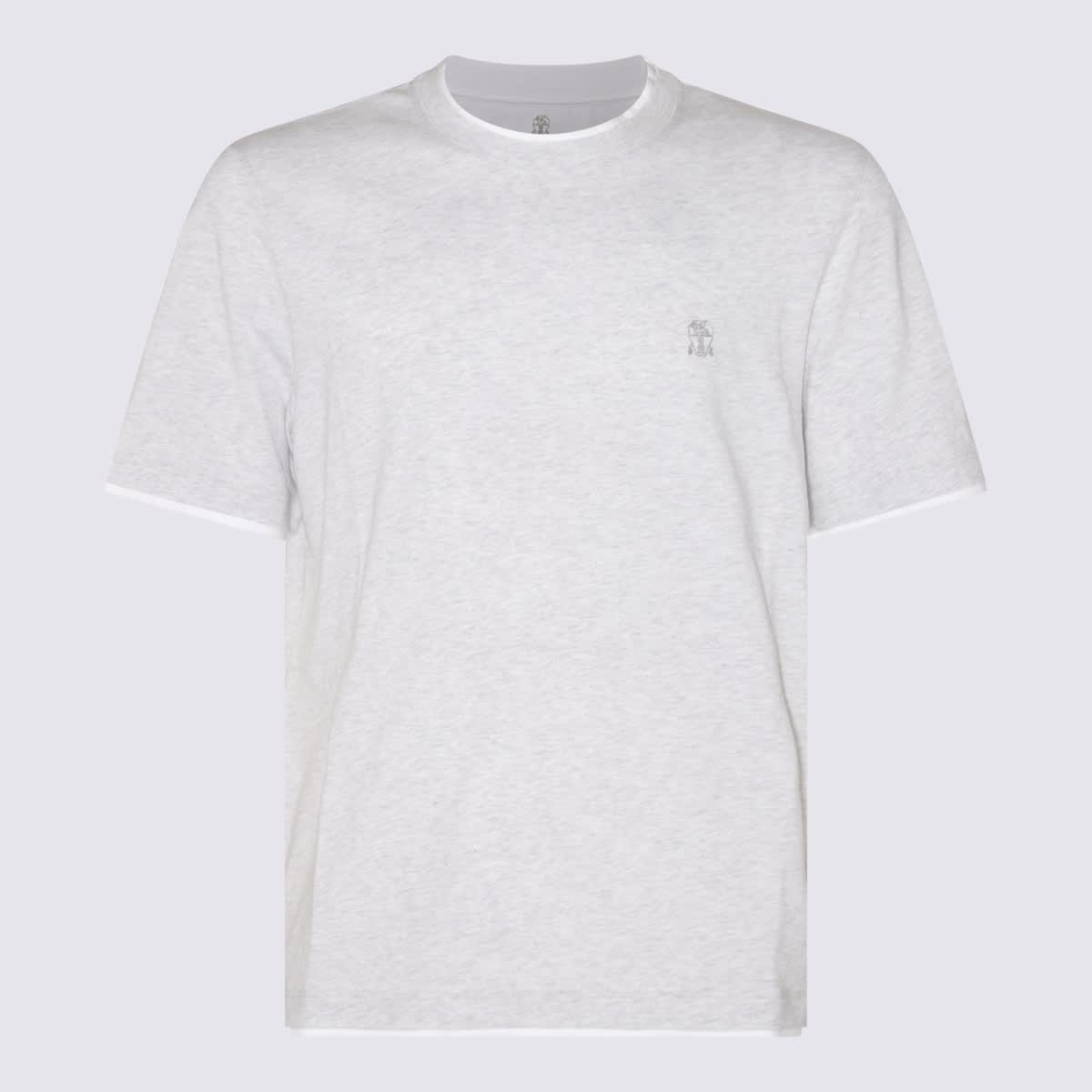 Layered-detail T-shirt - Grey