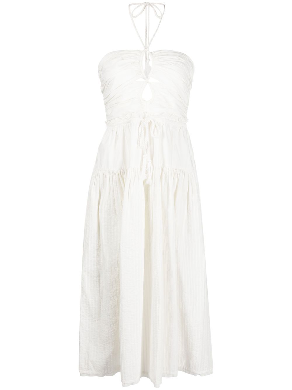 Ella halterneck midi dress - White