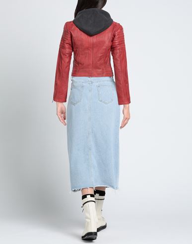 Woman Jacket Red Size L Sheepskin