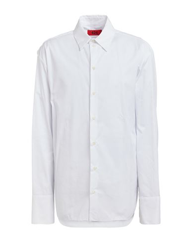 Man Shirt White Size M Cotton, Polyester