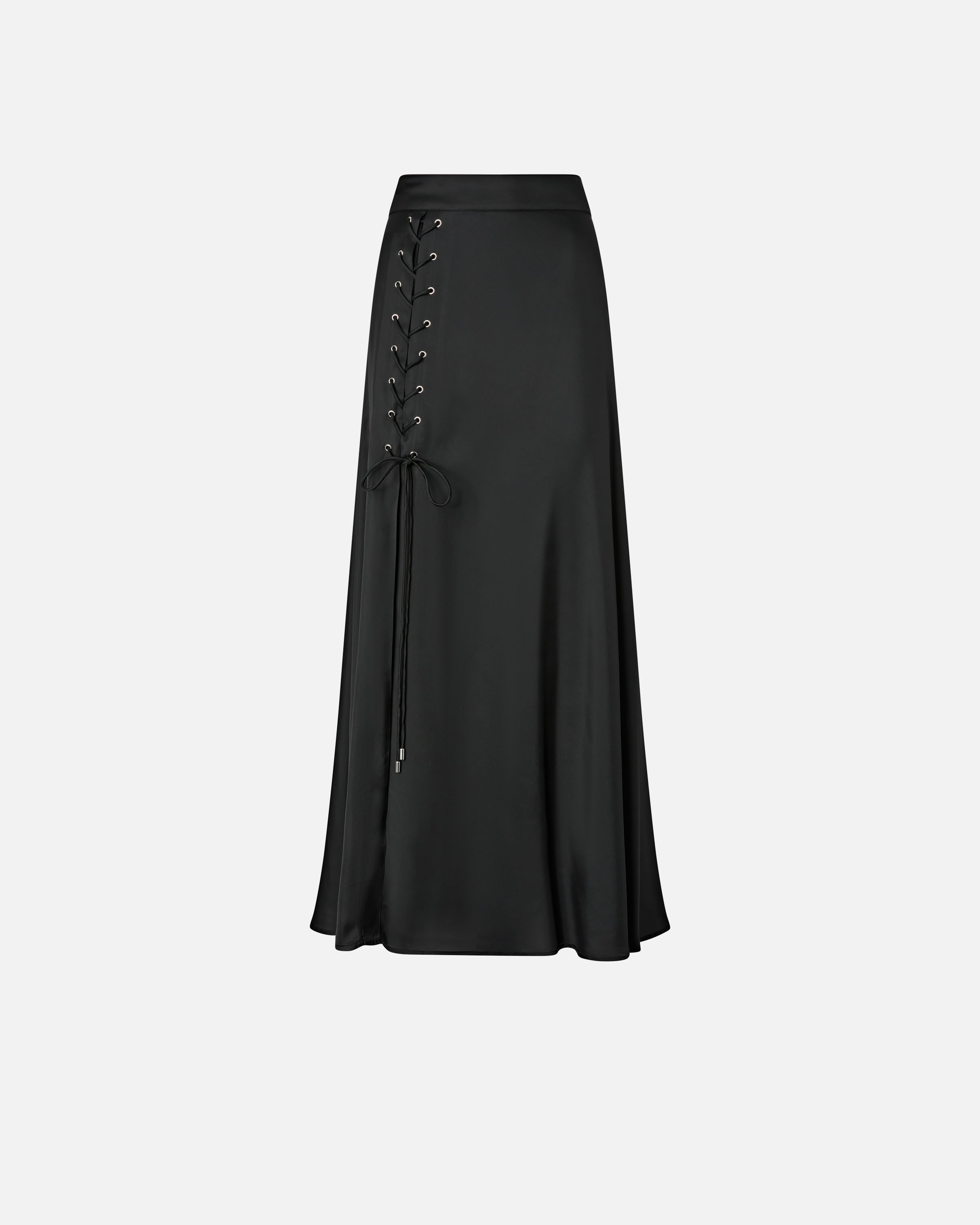 Long skirt with slit and laces - 46
