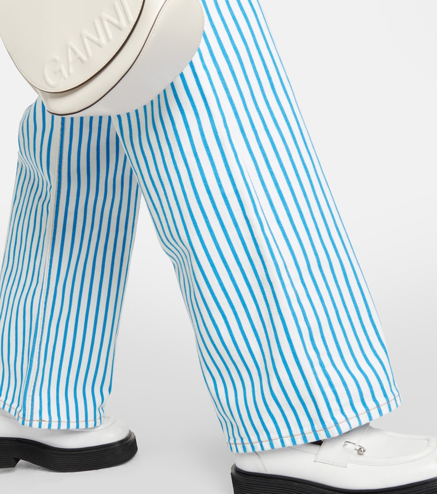 Ganni Magny striped high-rise straight jeans
