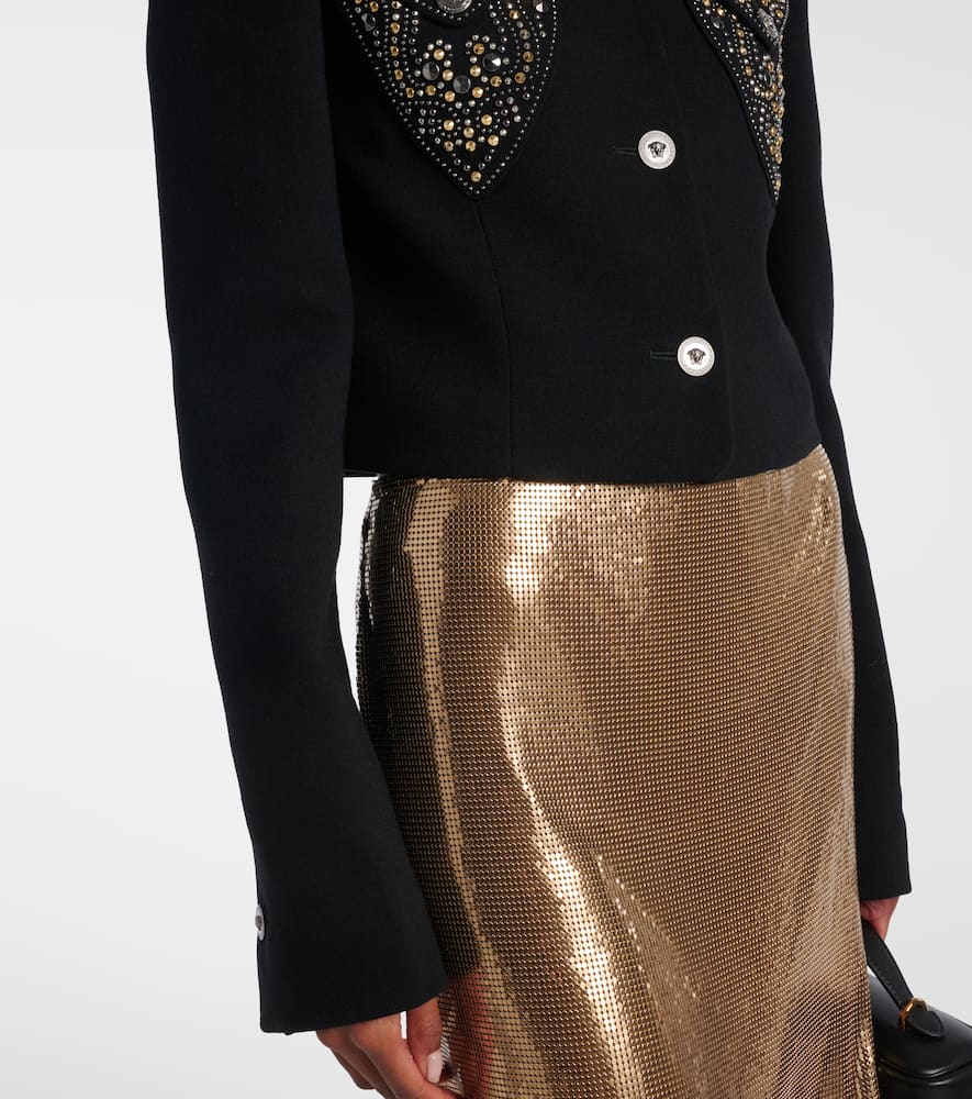 Studded wool-blend jacket