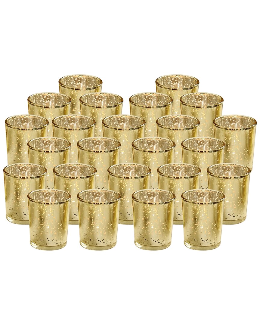 24pc Gold Votive Tealights Candle Holders