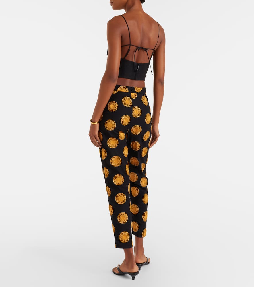 Imperia cutout linen crop top