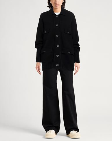 Woman Cardigan Black Size 12 Wool