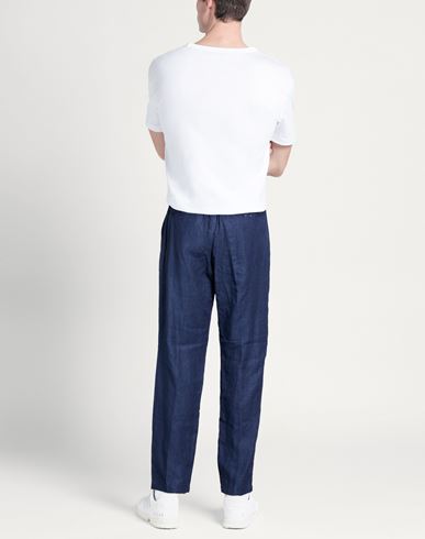 Man Pants Navy Size 38 Linen