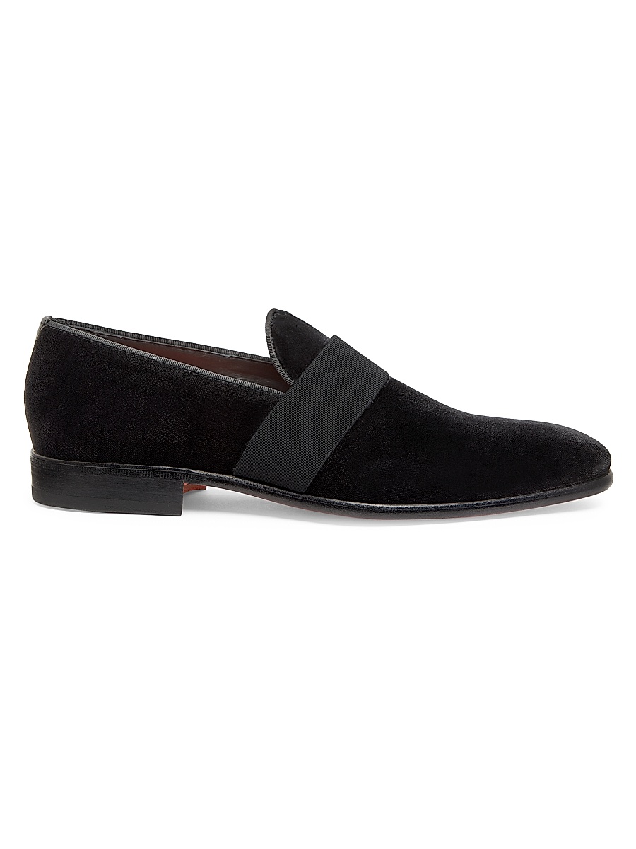 Men's Isomer Velvet Loafers - Black