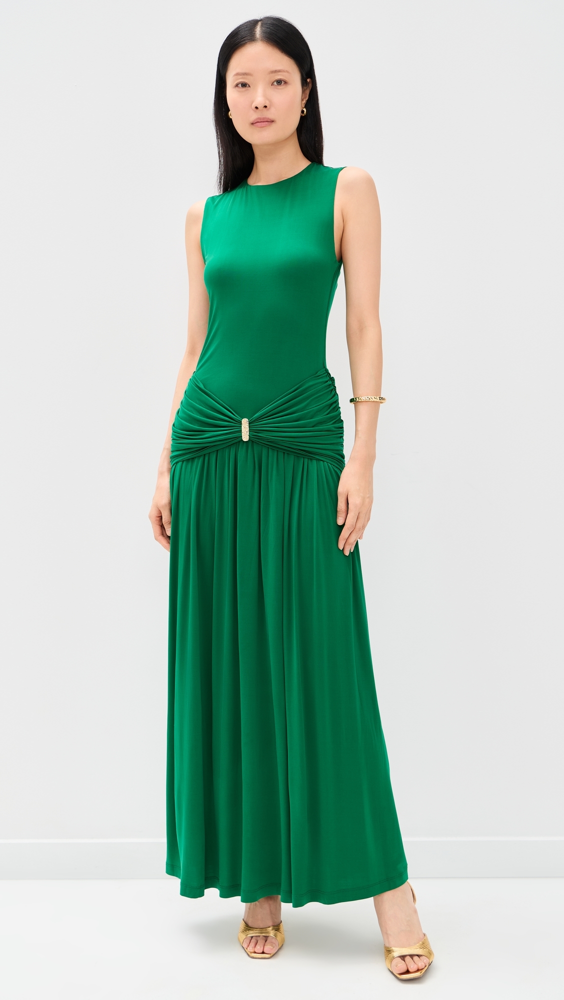Ibiza Cupro Dress Emerald