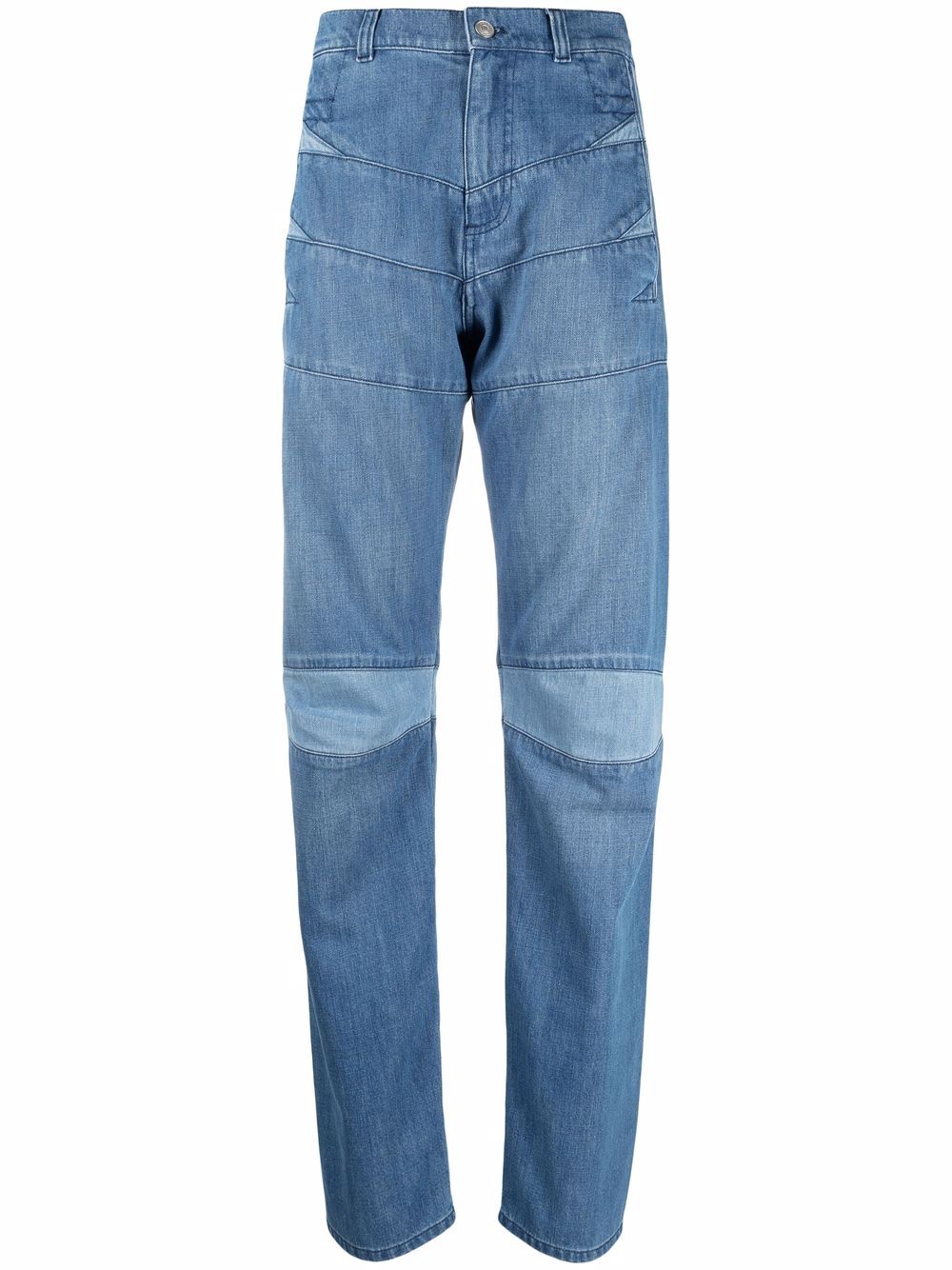 High-rise straight jeans - Blue